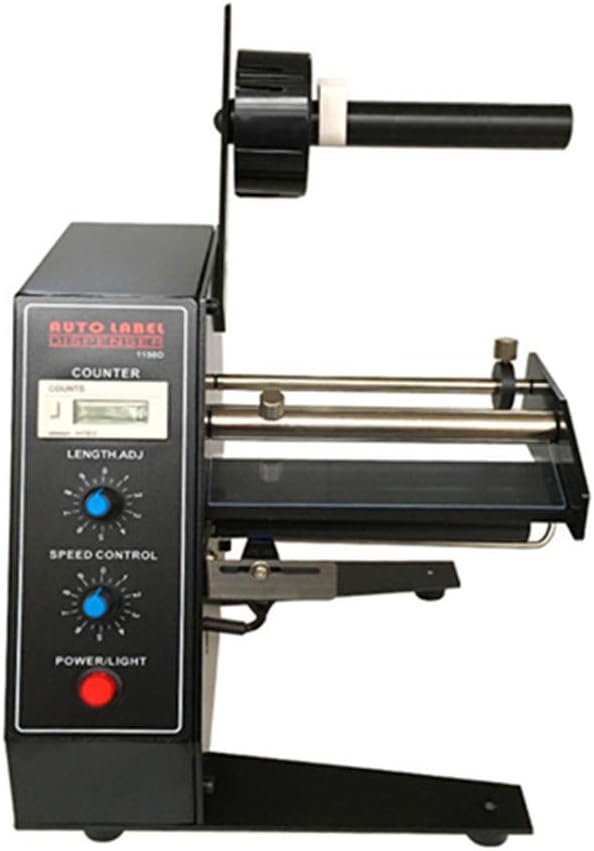 ELEOPTION Automatic Label Dispenser Machine with Speed Control for Different Label Sizes, Label Stripper Separating Machine 110V