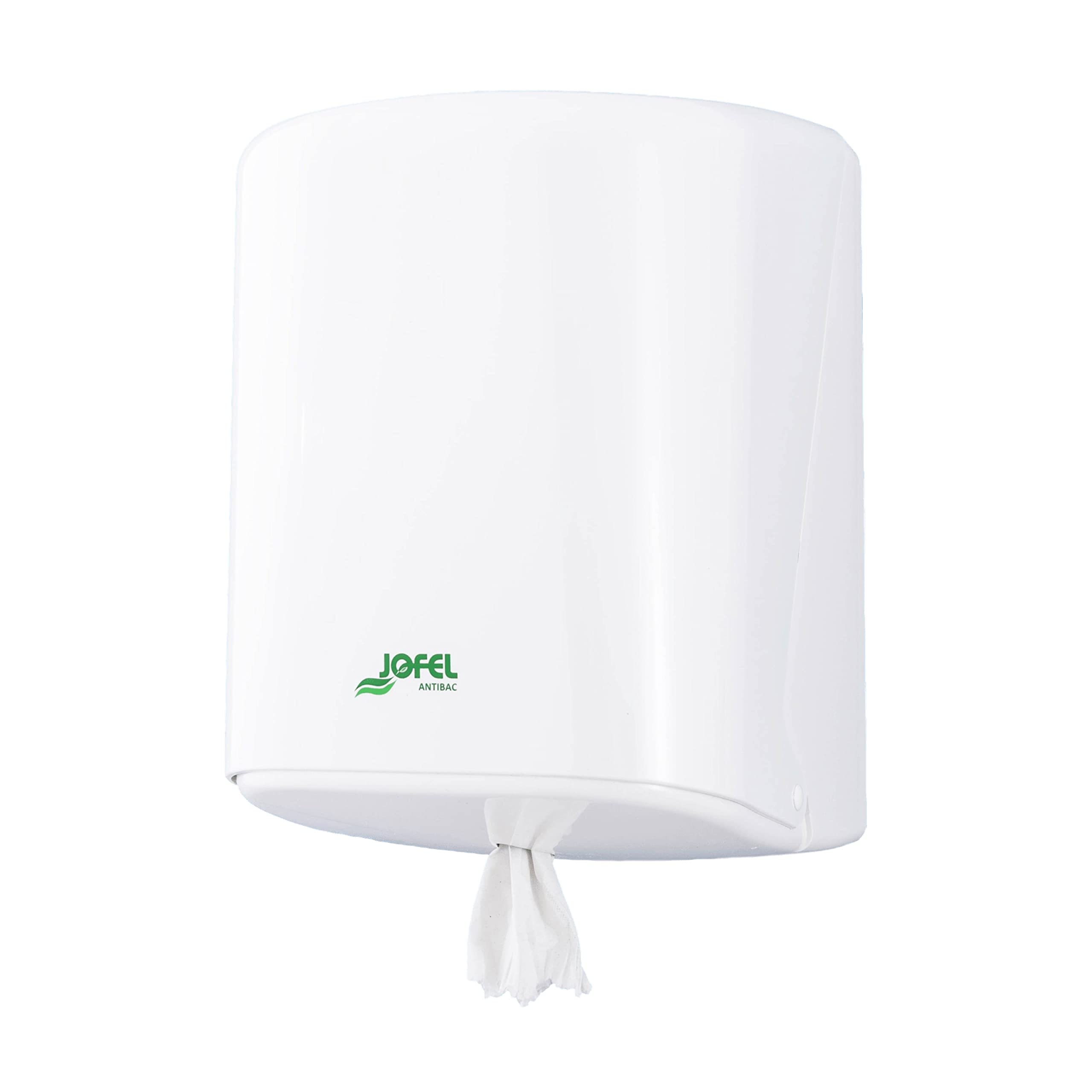 Dispensador papel mecha Jofel AG40700 para el secado de manos en gimnasios y talleres