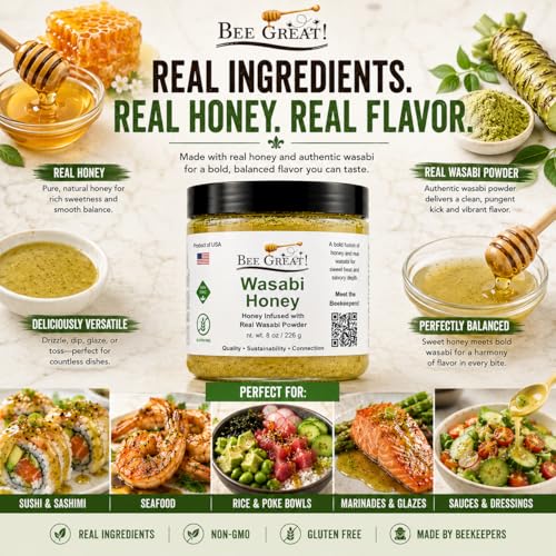 Miel con Wasabi Bee Great 8 oz miniatura 7