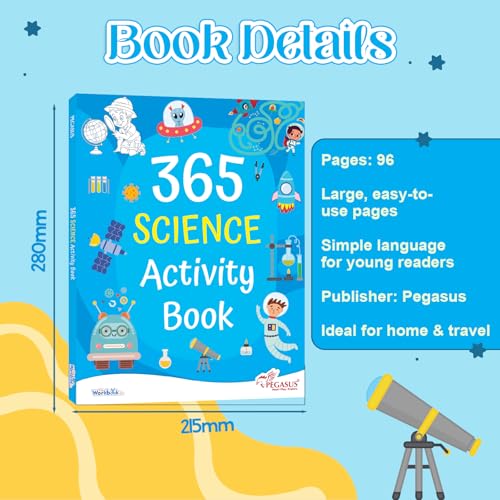 Image of 365 Science Activity Book for Kids 4+ | Fun Educational Activities with Puzzles, Mazes, Games & Coloring | Daily STEM Learning & Creativity | Best Gift for Children