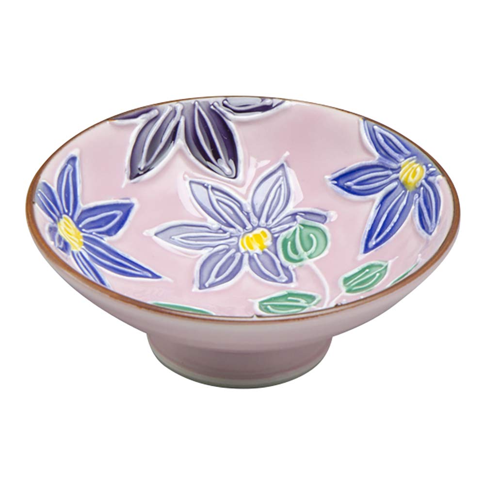 Amazon.co.jp: 京焼 清水焼 昇峰窯 盃 約8cm 交趾花だより 鉄線 日本製