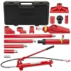 12-Ton Heavy Duty Porta Power Hydraulic Jack Kit, Professional Hydraulic Ram Pump System with 55-Inch/1.4m Oil Hose, Portable Storage Case for Trucks, Tractors, Auto Repair