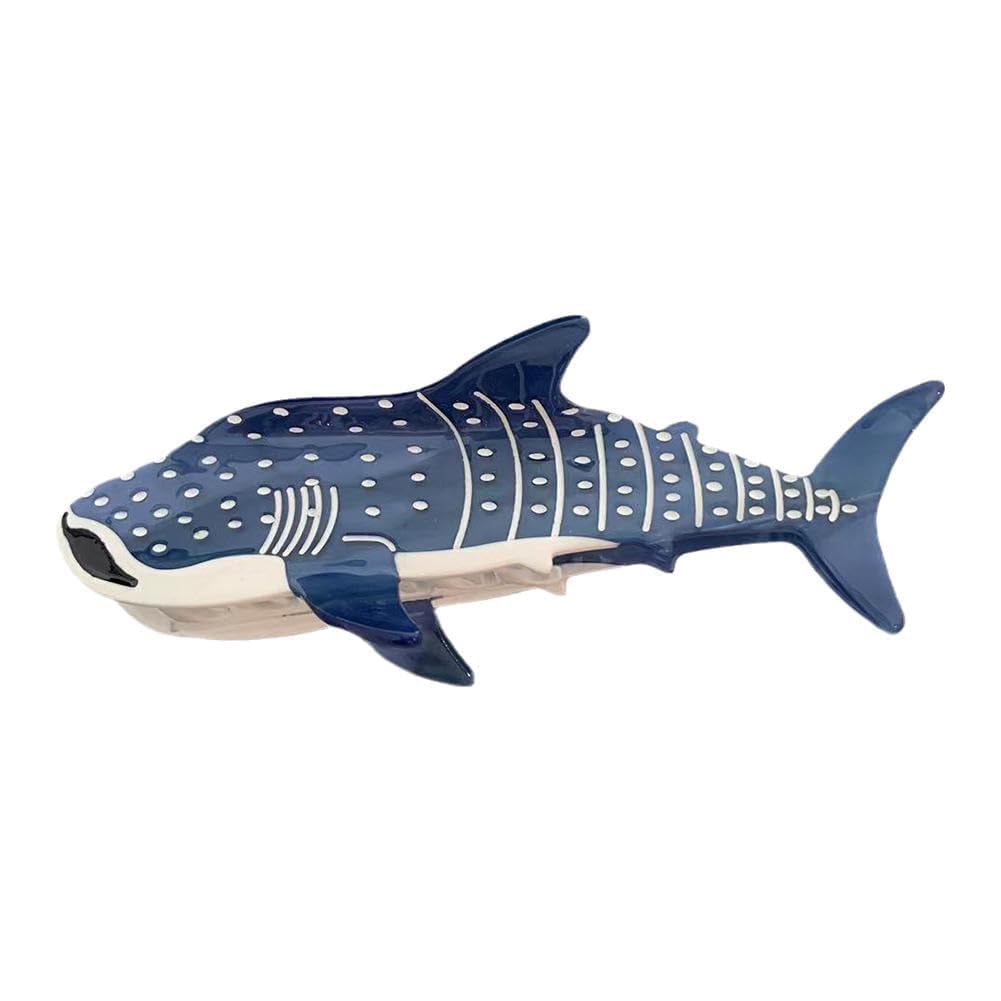 Muiltvoe Blue Whale Claw Clip, Whale Shark Hair Barrettes, Animal Shape Jaw Clips, Hair Styling Accessories for Women and Girls
