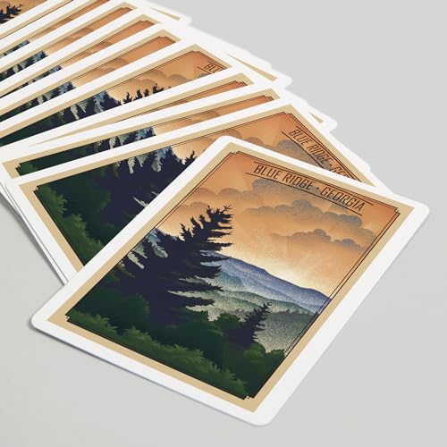 Baraja de cartas Poker Lantern Press Blue Ridge Georgia miniatura 5