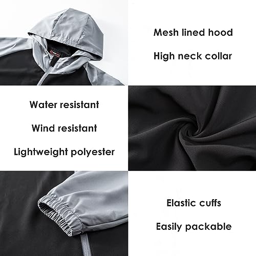 Alpine Swiss Cory Mens Light Windbreaker Jacket Packable Hooded Soft Coat Ideal for Travel Layering Everyday Outdoor Activity3