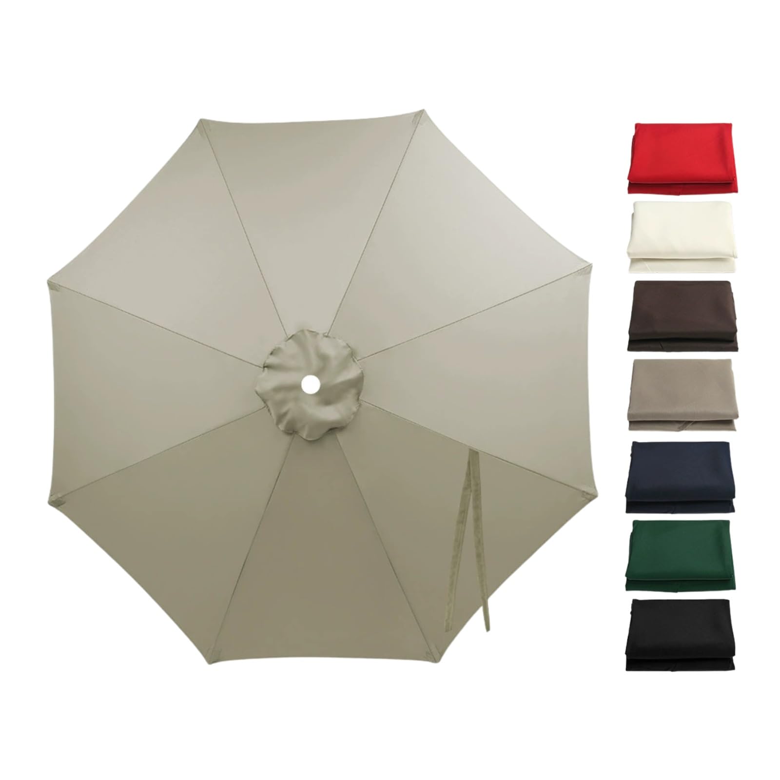 Zamienne Poszycie Parasola do Ogrodu na Patio przy Basenie, 2m 2.3m 2.7m 3.0m 4.0m Wodoodporny Pokrowiec na Parasol Plażowy z Ochroną UV, Zewnętrzna Osłona Przeciwsłoneczna