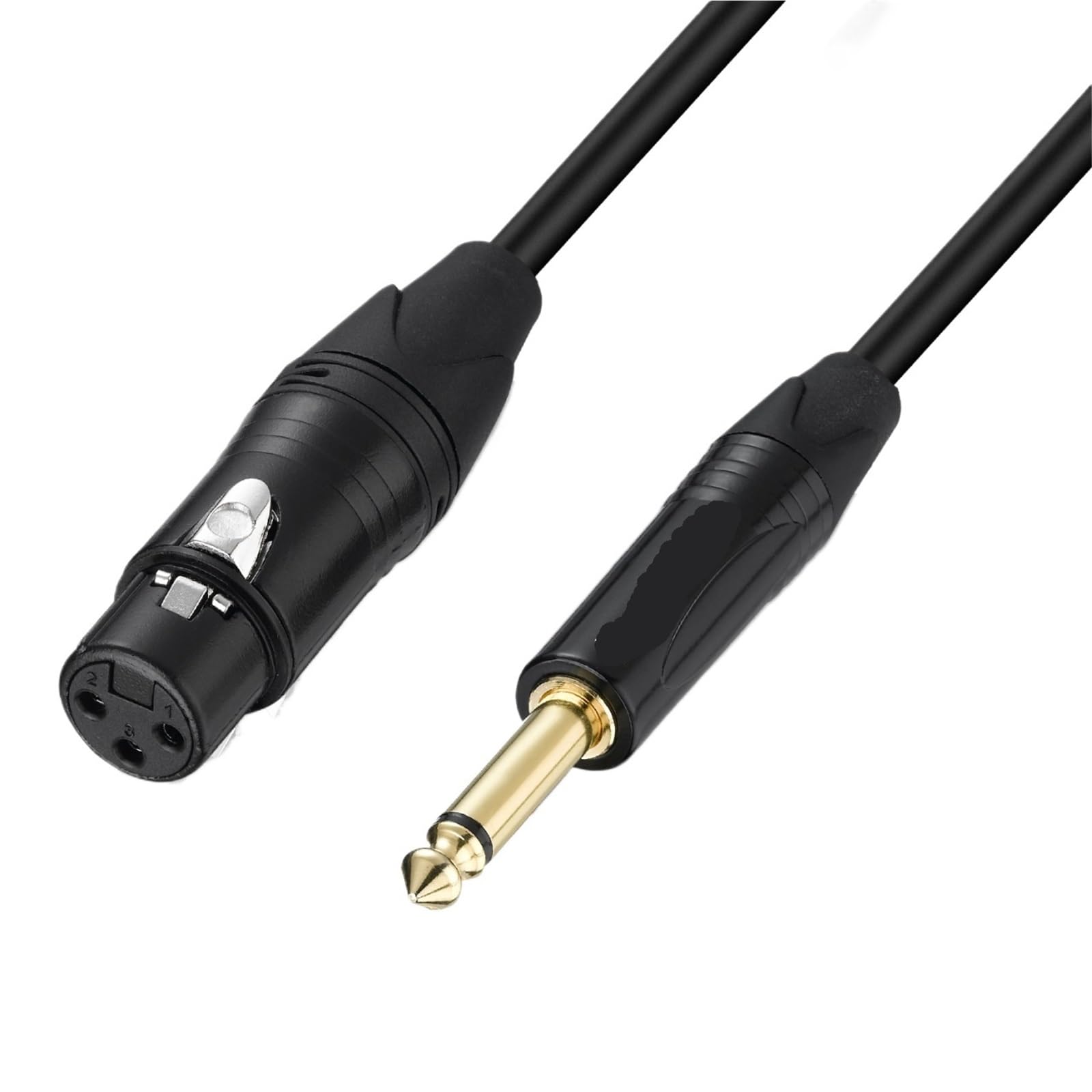 Kabel mikrofonowy 1/4 '' 6,35 mm TS męski na XLR żeński ekranowany pleciony kabel mikrofonowy 1,8 m 3 m 5 m 10 m (3 metry)