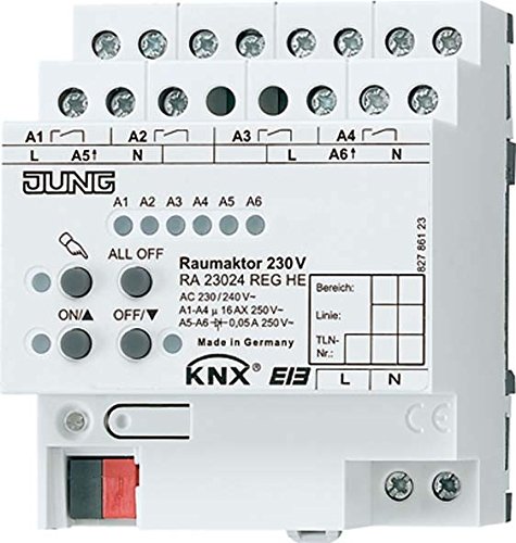 Actuador estancia KNX 230V para control de temperatura zonal DIN