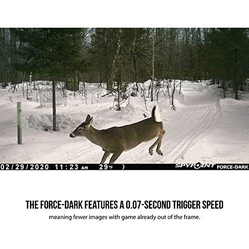 Spypoint Force-Dark Trail Camera 42 Led Infrared Flash Game Camera With 80-Foot Flash And 110-Foot Detection Range 12Mp 0.07-Second Trigger Speed #TOP3