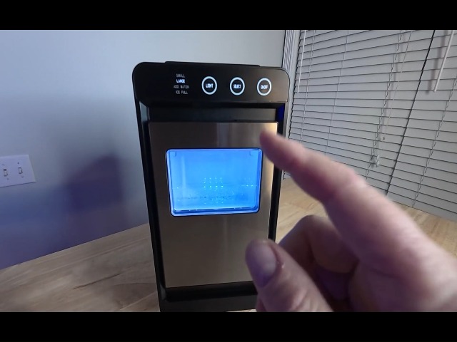 Image of Antarctic Star Countertop Ice Maker Machine - 26.5lbs /24H, 8 Bullet Ice in 6 Mins, Self-Cleaning Portable Ice Maker with 2 Ice Sizes, Touch Display & Blue Light for Home, Office, Bar,Steel