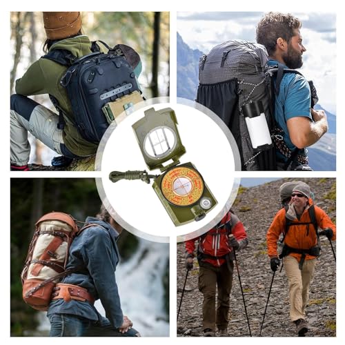 Survival Compass - Equipment Tool with Lanyard & Pouch, Waterproof Map Compass for Navigation, ABS Outdoor Gear for Backpacking, Fishing, Scout, and Camping Adventures, .05x1.77 inches, 220g – Image 5