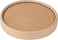 Vista 6 de Restaurantware-LIDS ONLY: Coppetta Lid For Ice Cream Cup,No-Leak Lid For Treat Cups - Cups Sold Separately, For Hot And Cold Foods, Kraft Paper Lids