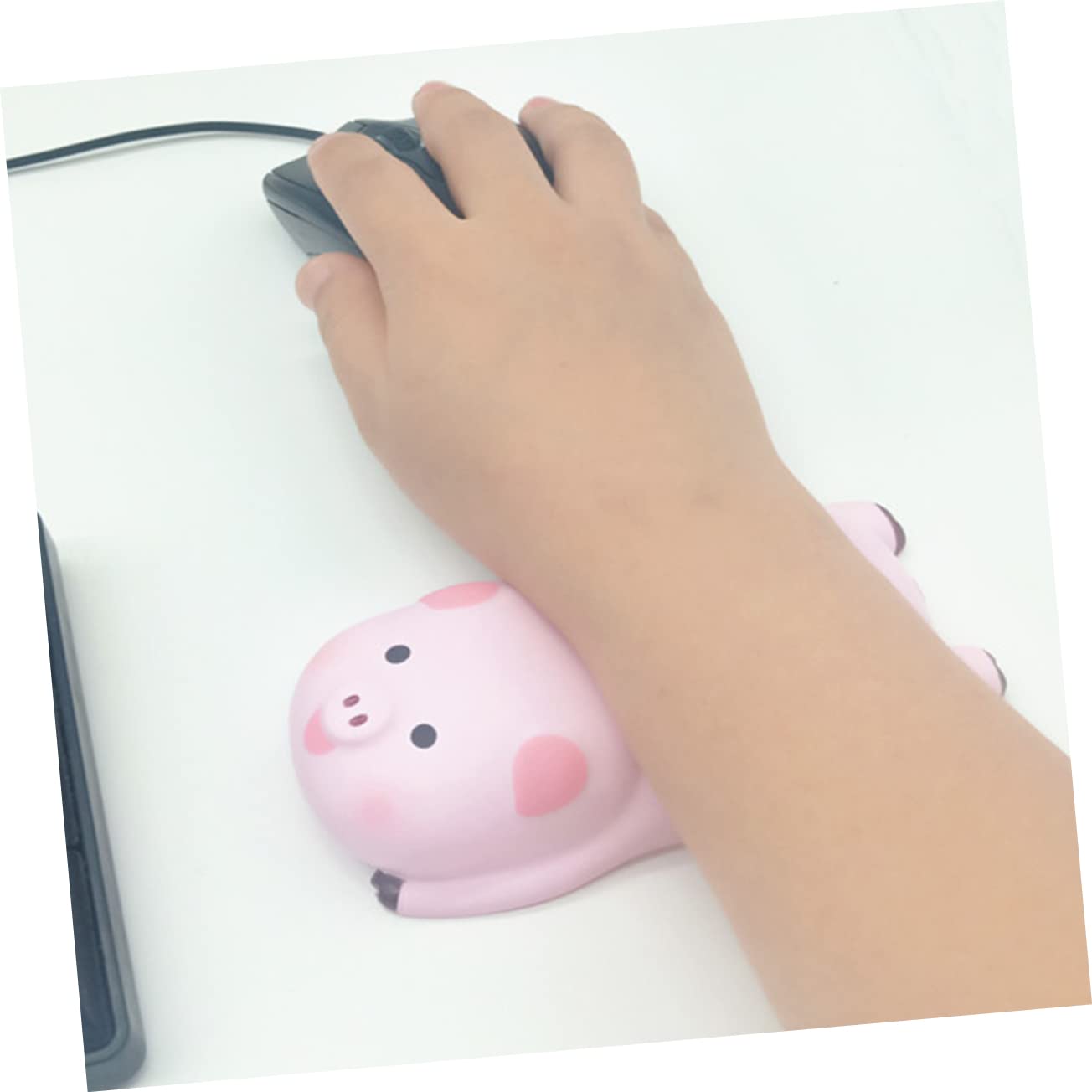 Lurrose 6pezzi Mouse Poggiapolsi Memory Foam Cuscino Per Rosa Comfort e Ottimali Per La Scrivania