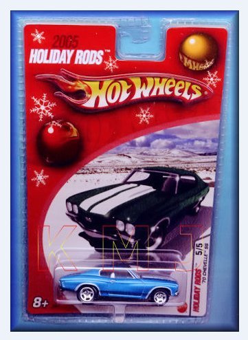 Hot Wheels 2005 Holiday Rods '70 Chevelle SS Blue 5/5 miniatura 1