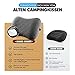 HIKENTURE Aufblasbares Camping/Reise Kissen mit Abziehbarem Kissenbezug, Ergonomisches Kopfkissen, Komfortables Nackenkissen für Reise/Outdoor, Inflatable Travel Neck Pillow-Grau