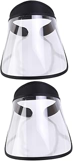 OSALADI 2pcs Dental Medical Protective Hat Transparent Protective Hat Visor Hats Clear Outdoor Hat Full Visor Anti-Spitting Protective Hat Dust Sun Block Hat Oil Sun Protection Empty Cap