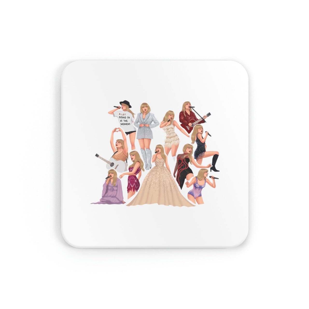 Different eras cute fun aesthetic trending trend viral coaster drinks mat drinks coaster tea coffee cute fun funny pretty aesthetic