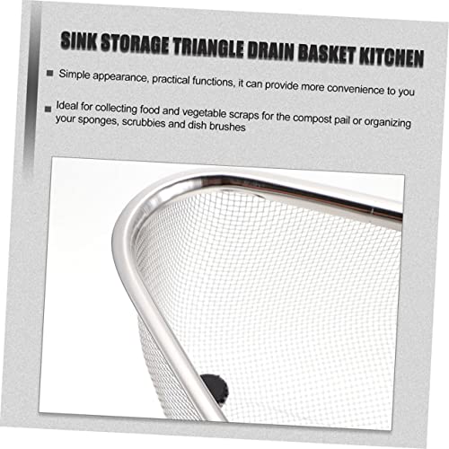 Colador triangular de acero inoxidable para fregadero miniatura 2