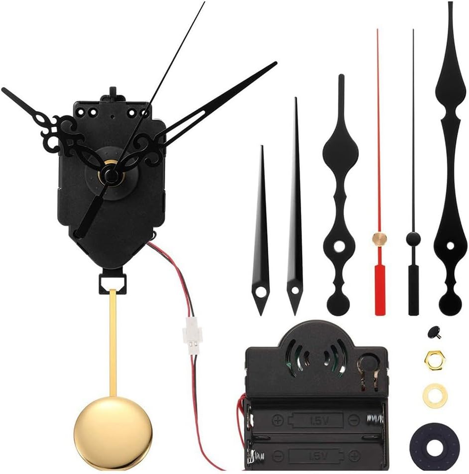 Quartz Pendulum Trigger Clock Movement Set, Chime Music Box Complete Pendulum Clock Kit, DIY Wall Mechanism Repair Parts Replacement