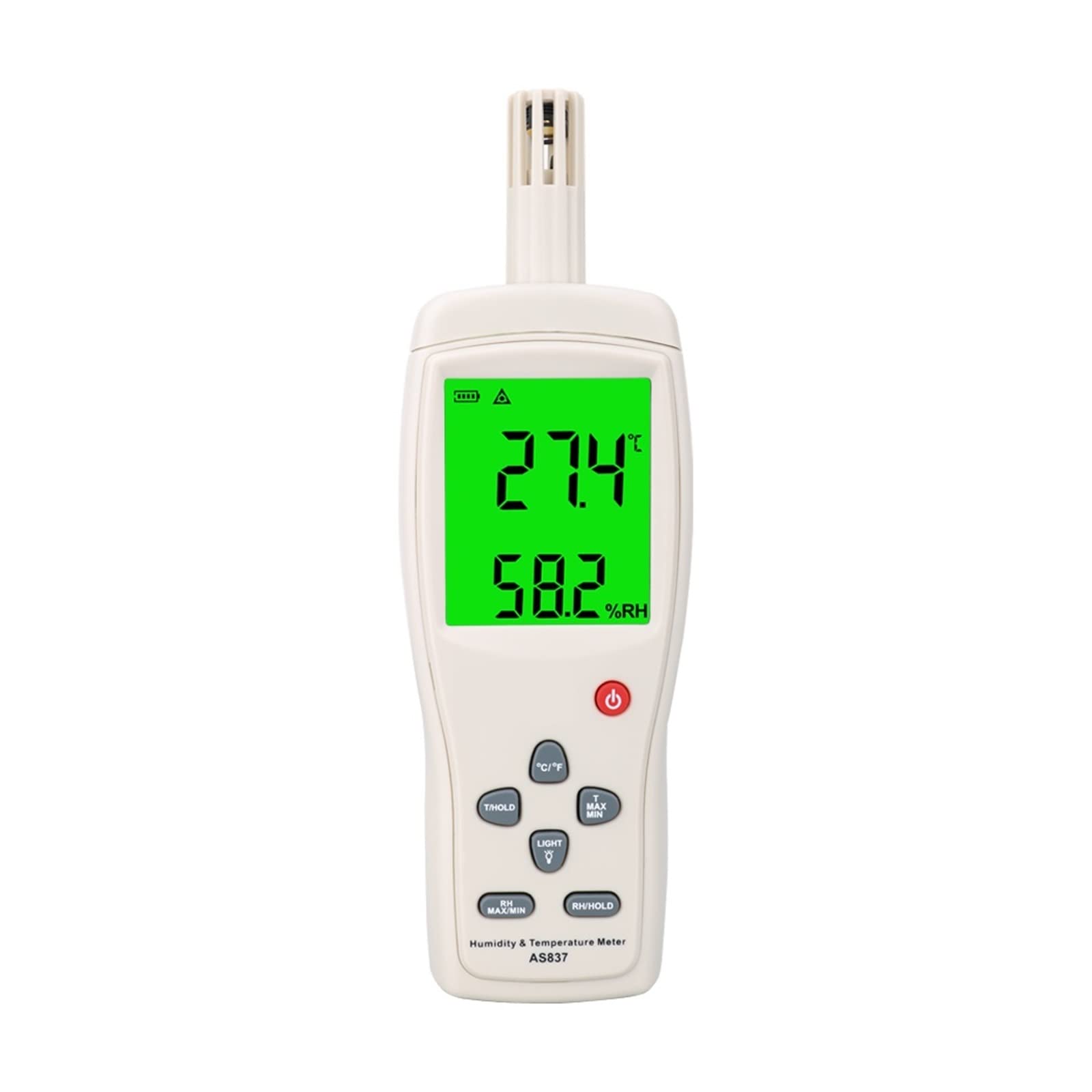 Medidor de temperatura humedad Higrómetro digital Sensor -10~50C 5% 98% Para laboratorio
