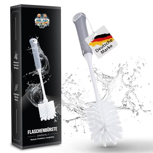 Long goupillon (32 cm) pour gourdes, carafes, etc. Brosse de nettoyage flexible, passe au lave-vaisselle, bouteille isotherme, biberon, vases