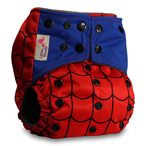 Pañales de tela lavables y reutilizables Bamboo Charcoal de Little Bloom diseño 13 Talla:1 Nappy + 1 Charcoal Insert