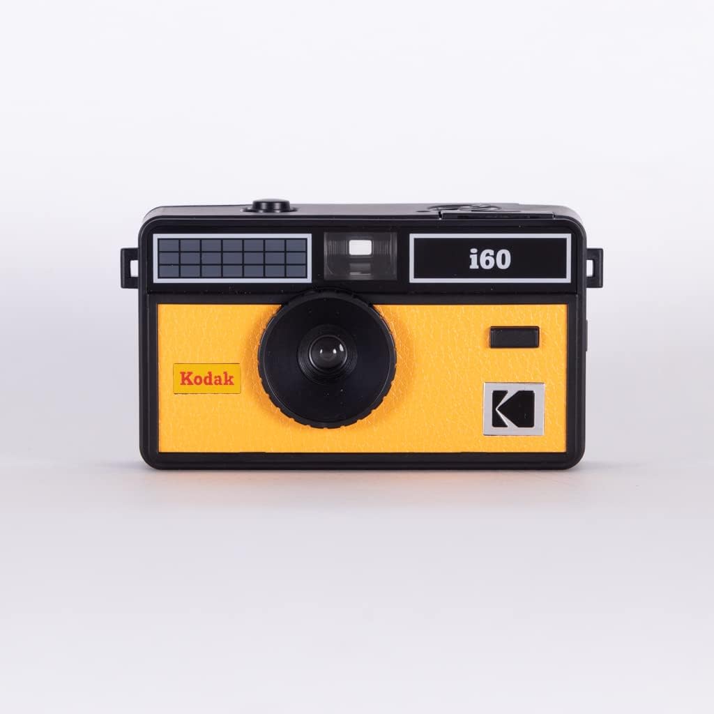 Kodak i60 Reusable 35mm Film Camera - Retro Style, Focus Free, Built in Flash, Press and Pop-up Flash (Yellow)