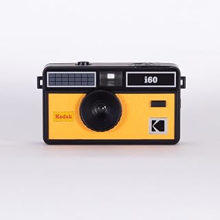 Kodak i60 再利用可能35mmフィルムカメラ - レトロスタイル、フォーカスフリー、内蔵フラッシュ、プレス、ポップアップフラッシュ(イエロー)