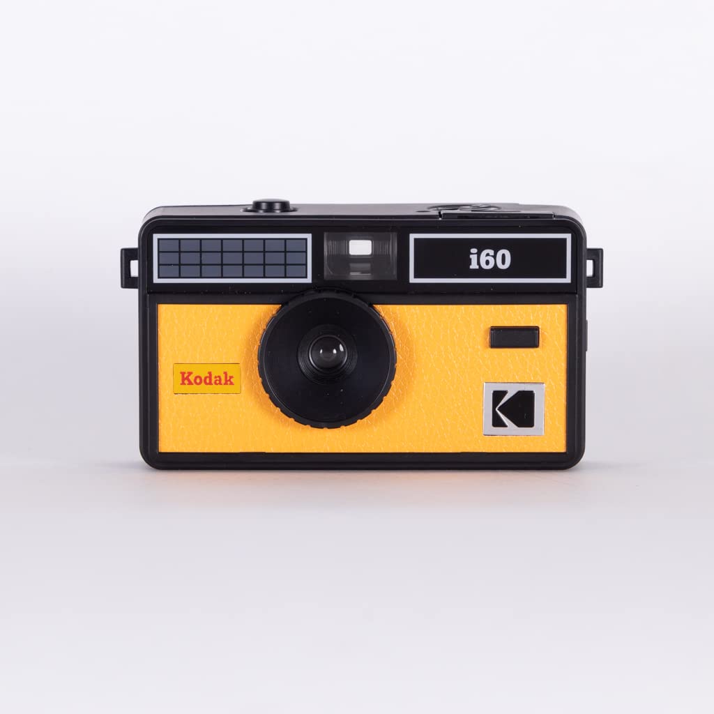 Kodak i60 Reusable 35mm Film Camera - Retro Style, Focus Free, Built in Flash, Press and Pop-up Flash (Yellow)