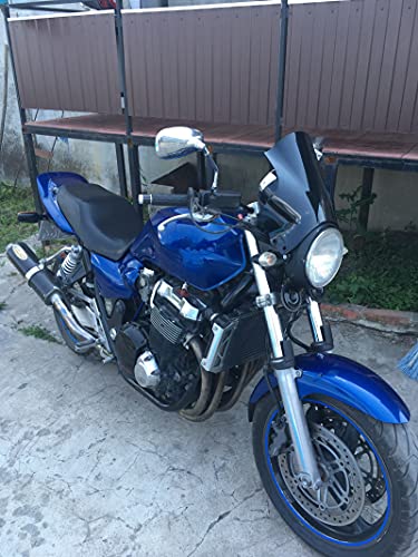 Universal Motorcycle Windshield, Motorbike Windscreen Windproof Protector Wind Deflector Modification Parts Universal Fit For Cb400 Cb600 Cb750 (Black) #TOP5