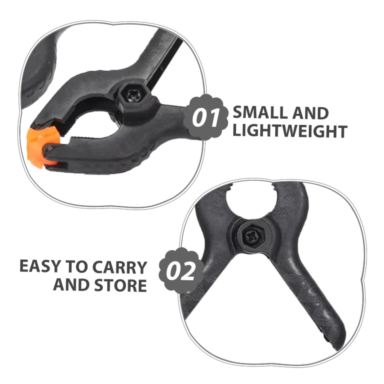 Baluue 20 piezas Abrazaderas Resorte Plástico Clips Pequeños Resistentes para Carpintería Manualidades y Fondos Fotográficos Diseño Compacto y Portátil para Proyectos DIY