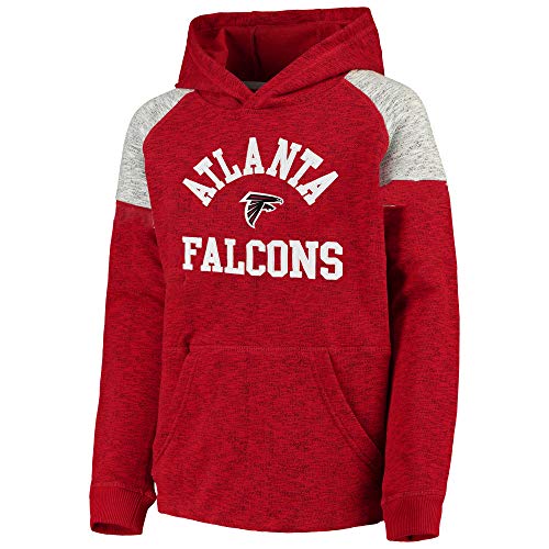 Outerstuff NFL Youth 8-20 Team Color Linebacker Pullover Sweatshirt Fleece Hoodie (Small 8, Atlanta Falcons)