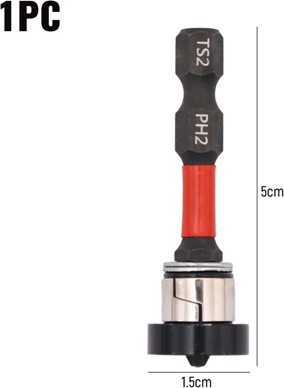 1pcs Magnetic Positioning Screwdriver Bits 50mm Hex Shank Drywall Screw Setter Bit PH2 Locating Batch Head Drilling Tools