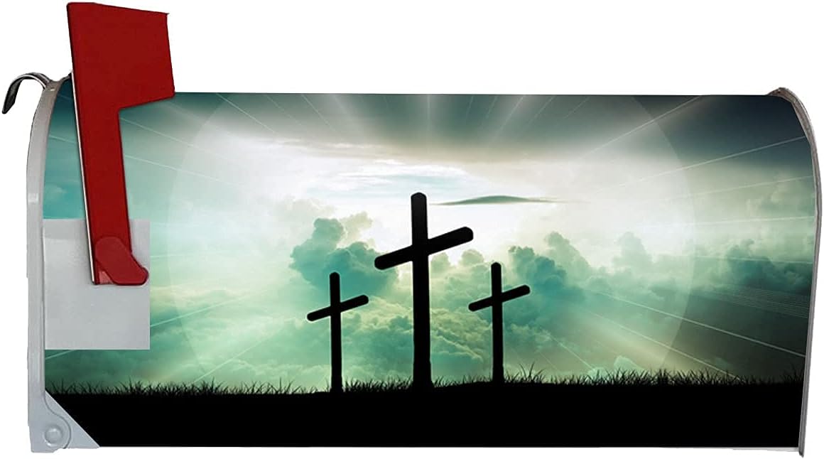 VWAQ Religious Mailbox Covers Magnetic Christian Home Decor - MBM52 (25.5" H X 20.75" W)