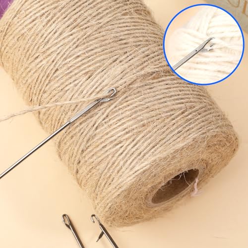 Image of Giantree 6-Piece Circular Sewing Tool, Beaded Needle Hook, Silicone Beaded Loop Tubular Circular Sewing Supplies, Tongue-Shaped Crochet Tool with Locking Hook for DIY Fabric Tubular Strips.