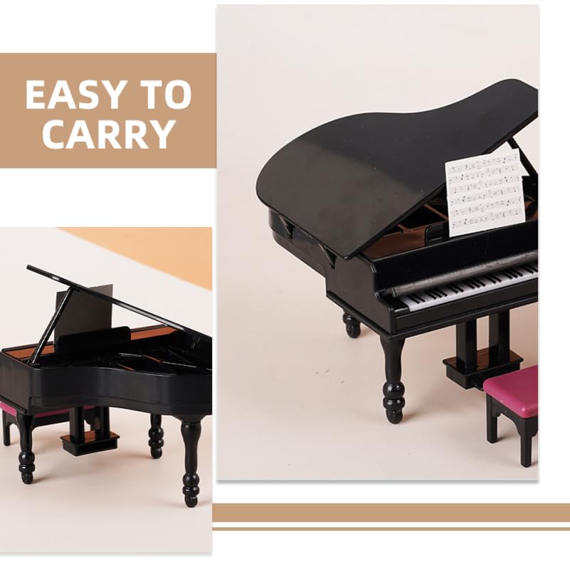 1:12:ob11ドールハウス木製ピアノ模型シーンアクセサリーミニ楽器置物 Amazon.co.jp: ミニチュア 楽器 ミニチュア グランドピアノ 1:12