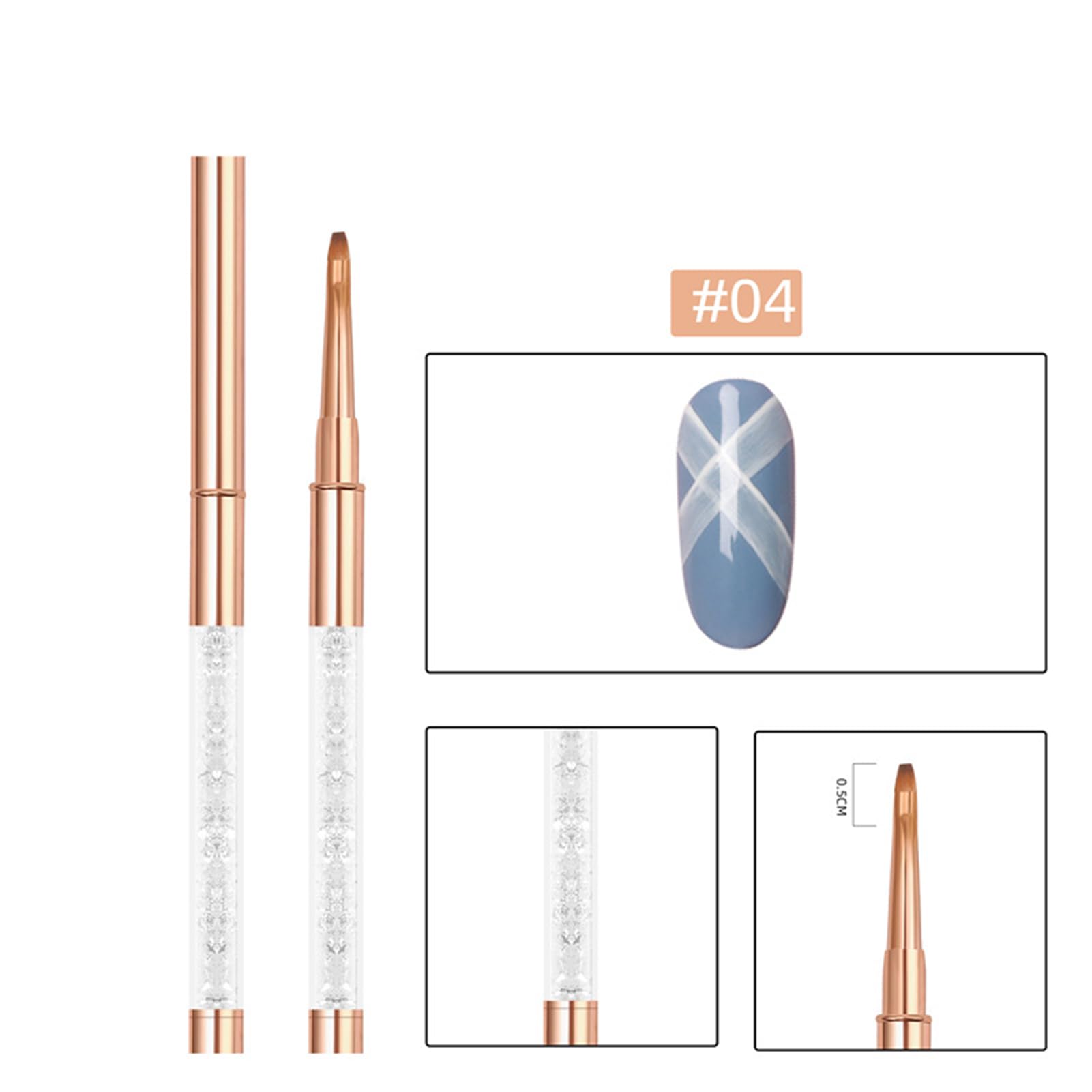 Set di Pennelli per Nail Art 11 Pezzi con Penna a Doppia Testa per la Progettazione e la Decorazione delle Unghie a Casa o nel Salone di Bellezza