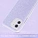 MILPROX Case Compatible for iPhone 11, Bling Sparkly Glitter Luxury Shiny Sparker Shell, Protective 3 Layer Hybrid Anti-Slick Slim Soft Cover for iPhone 11 6.1 inch (2019)-Purple