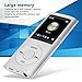 MP3 Player Stylish, Multifunctional Lossless Sound Slim 1.8 Inch LCD Screen Portable MP3 Music Player Voice Recorder HiFi Sound for Kids Hiking Traveling Sports (Silver)