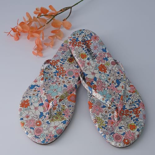 Image of CUSHIONAIRE Cruise Lightweight Womens Flip Flops, Comfortable Beach Sandals for Women with Cushioned Footbed & Flexible Slip On Design
