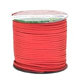 Mandala Crafts Red Faux Suede Cord - Flat Vegan Leather Cord for Jewelry Making Beading - Micro...