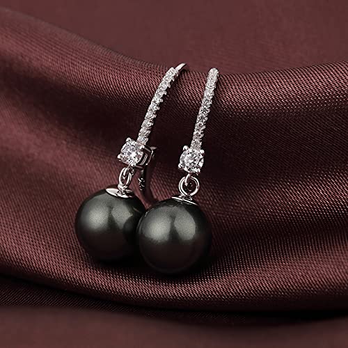 Boucle d'oreille perle blanche argent 925 femme jiamiaoi 18k - 4