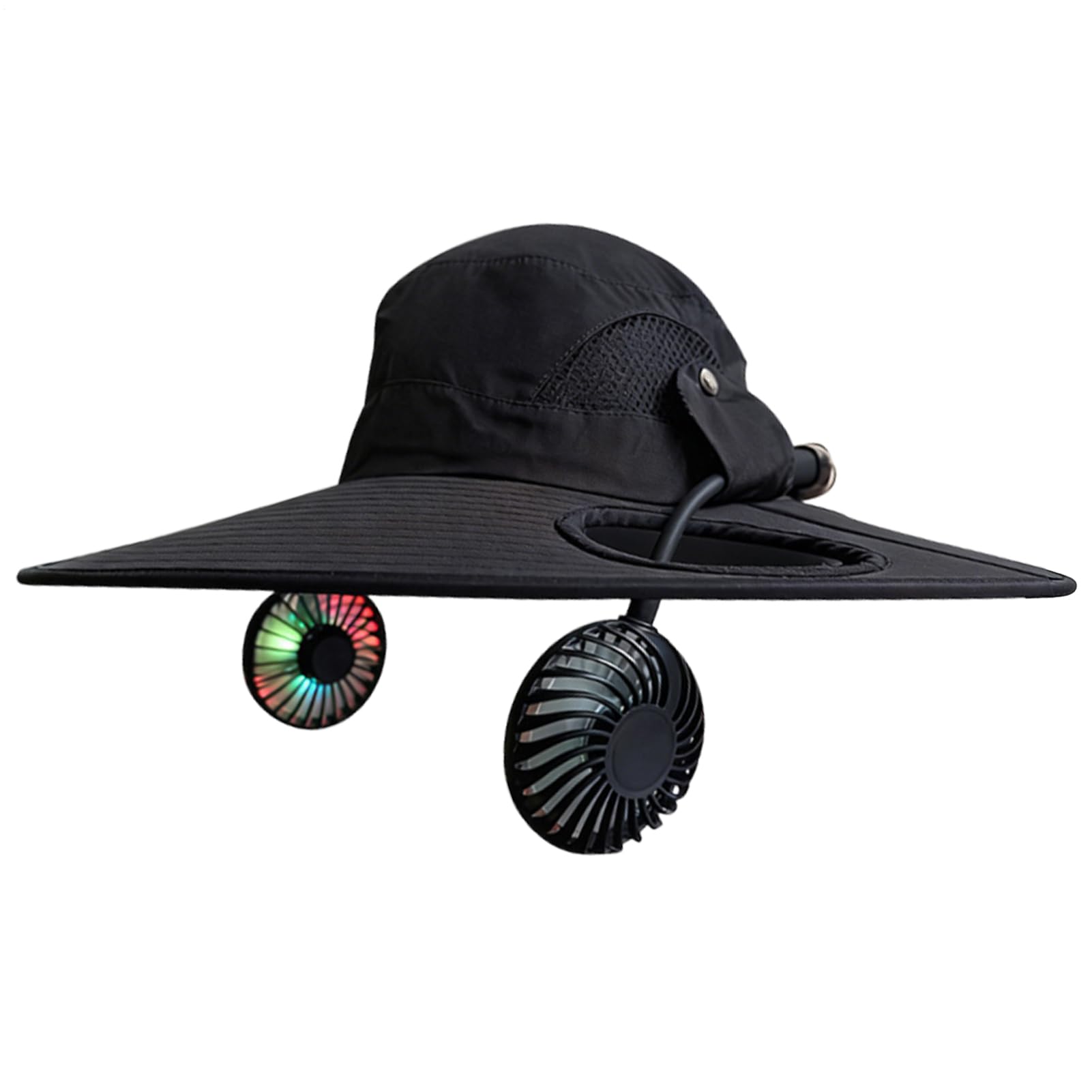 Cappello da Esterno con Ventola Cappello Ricaricabile e Portatile con | Cappello con Protezione Solare per l'Esterno per Spiaggia Pesca Campeggio Escursionismo Giardinaggio Golf Uom