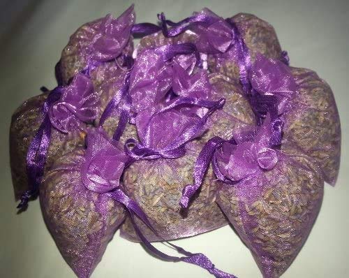 Prettycharms Red 15 Small Organza Bags Filled With Dried Lavender Flowers