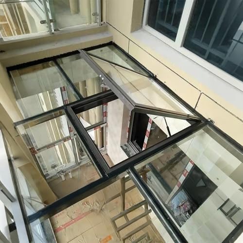 Aluminum Alloy Skylight with Hydraulic Rod - 35x35 in Basement Window Cover for Sunroom & Roof Lighting - Durable, Energy-Efficient Skylights & Roof Accessories