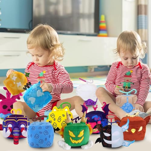 POPOYU Blox Fruits Plüschtier,Blox Fruits Kuscheltier Plüsch Weiches Stofftierkissen,Cartoon Fuchs Blox Fruits Plüschtier für Kinder Geschenke,Bloxfruits Plüschfiguren für Fans-Geburtstagspuppe