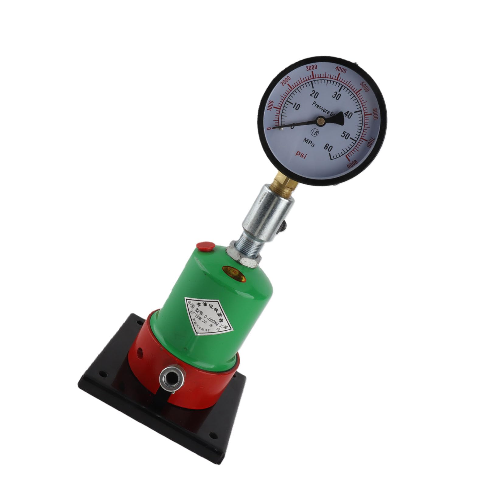 Yosoo Health Gear Probador de Presión Pop de Boquilla de Inyector Diésel Probador de Boquilla de Inyector de Metal 0 60MPA M12x1.5MM Comprobaciones de Rosca Doble Sellado de Presión para Talleres de