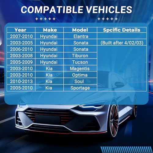 Image of Front Brake Pads Set Compatible with Hyundai Elantra Sonata Tiburon Tucson, Kia Magentis Optima Soul Sportage Automotive Replacement Brake Pads Semi-Metallic D924