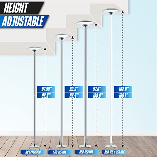 Beat Acrobatics Spinning Dancing Pole For Home Pole Dance Pole For Home Static Spinning Pole Fitness Dance Pole 45Mm Portable Pole (Ceiling Height 87"-108") #TOP5