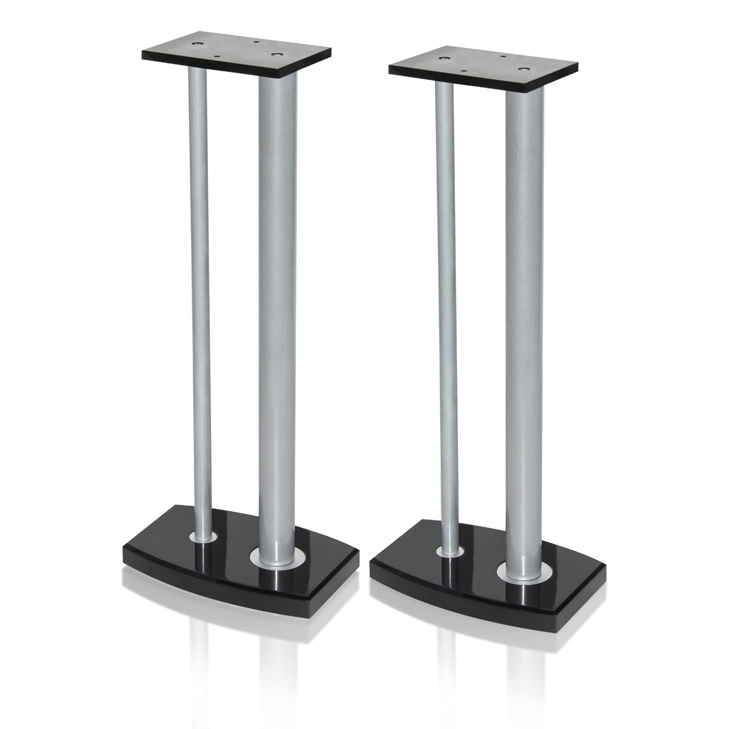 bimiti 29 Inch Bookshelf Speaker Stands Pair with 12 x 8 Inch Speaker Pedestal, Surround Sound Speak